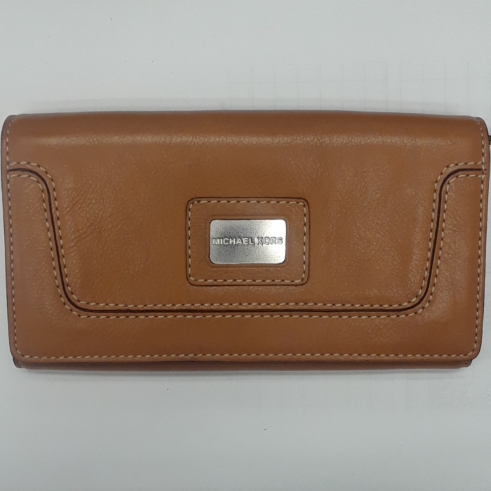 Michael Kors Leather Wallet Brookville Brown